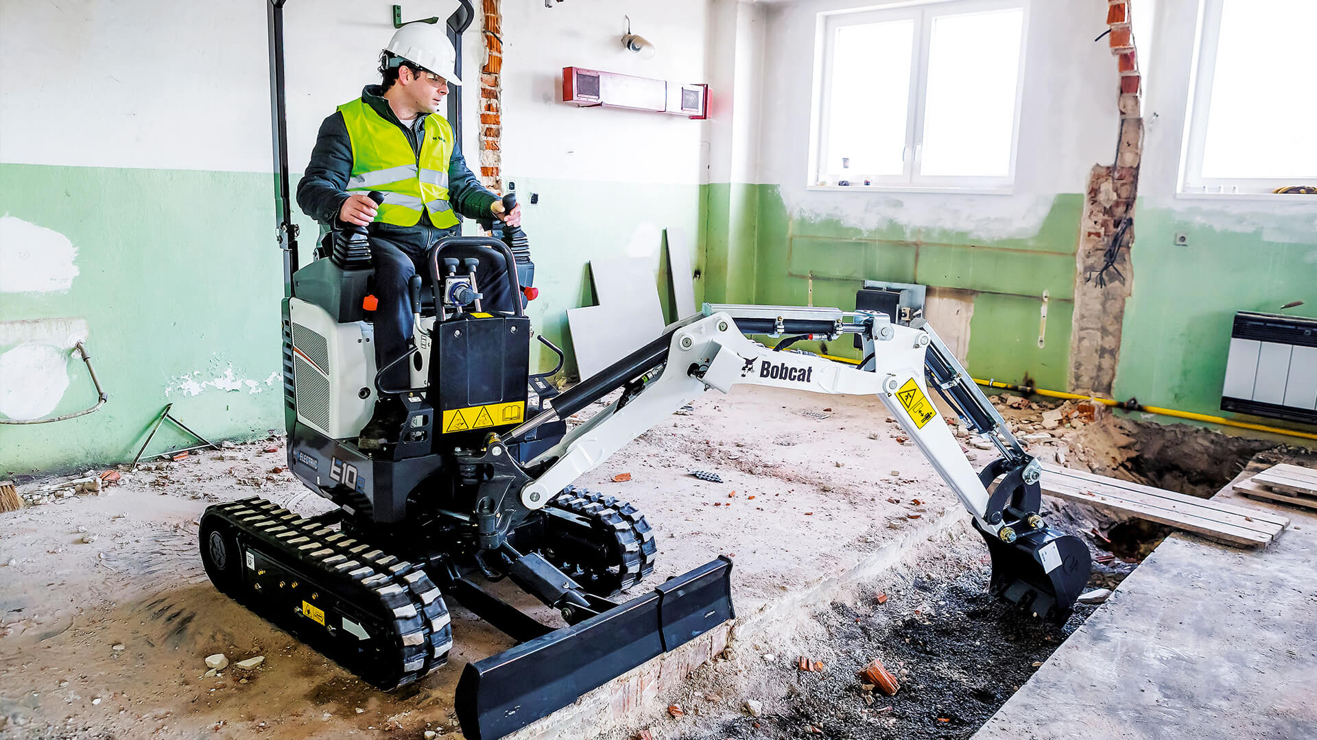 Materialhantering Bobcat E10e minigrävare