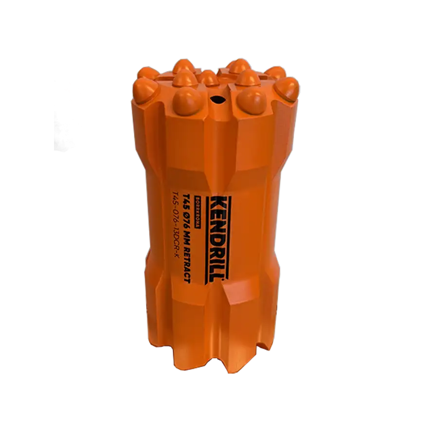 Borrkrona från Kendrill med diameter 76mm och T45 gänga.